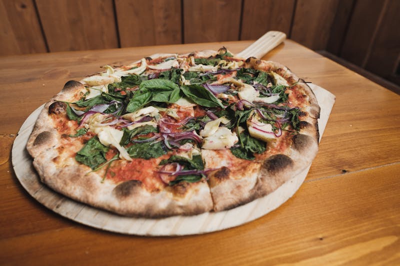 Veggie Delight pizza with fresh vegetables